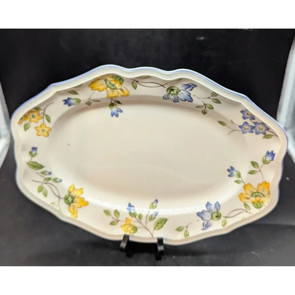 Vintage Villeroy & Boch Toscana Floral Large Oval Serving Platter 14